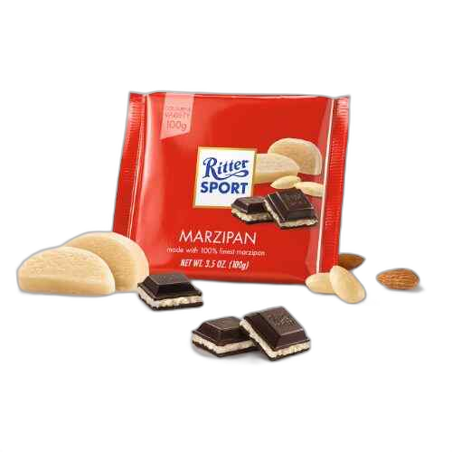 შოკოლადის ფილა მარციპანით /რიტერ სპორტი/ 100გრ