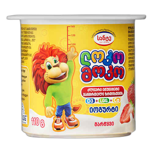 იოგურტი მარწყვის/ლოკო მოკო/100 გრ