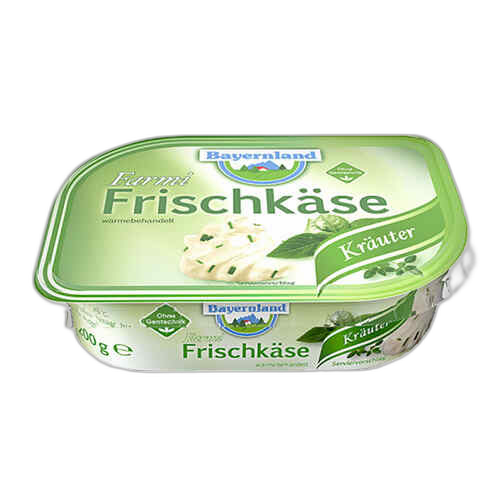 ყველი ხაჭოსი მწვანილით 200 გრ ბაიერლანდი