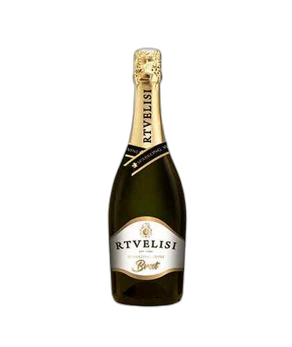 ღვინო ცქრიალა თეთრი ბრუტი /რთვეილისი / 750