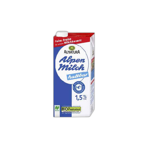 ორგანული რძე 1.5% /Alnatura/1 ლ