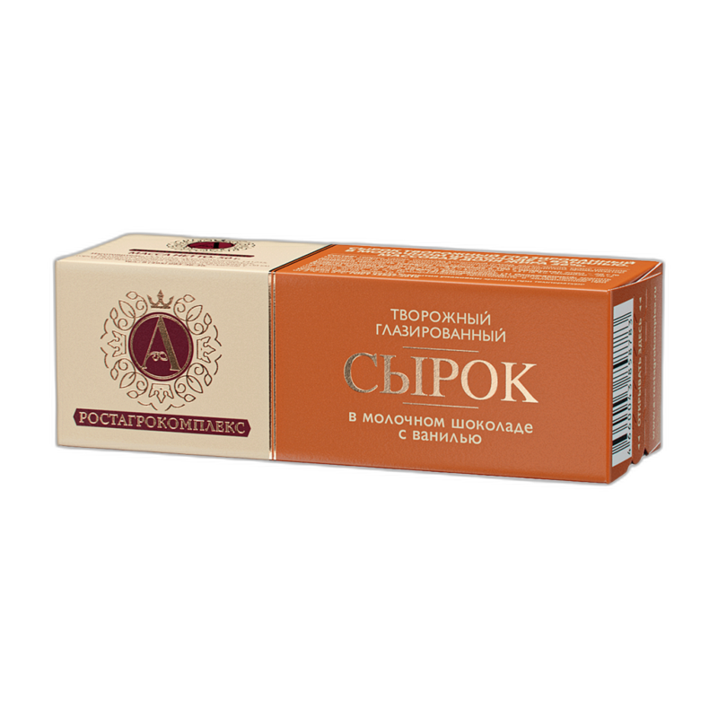 მოჭიქული ხაჭო რძიან შოკოლადში ვანილით 26% 50 გრ