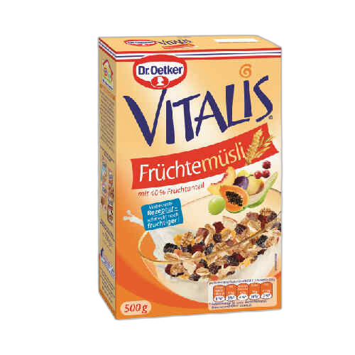 მიუსლი ხილით /Vitalis/ 500გრ