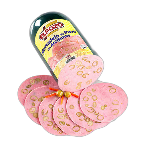 ინდაურის მორტადელა ზეთისხილით ასაწონი