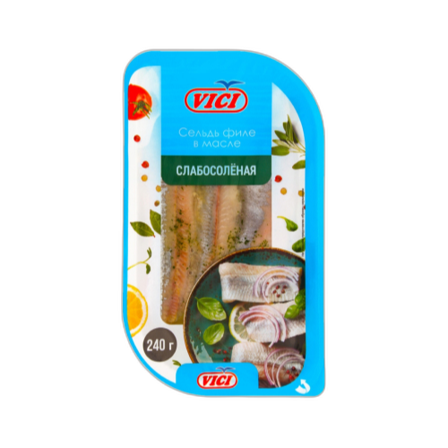 ქაშაყის ფილე ზეთში ნაკლებ მარილიანი 240გრ