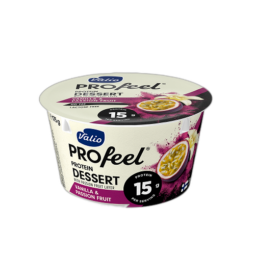 პროტეინის პუდინგი  ვანილი მარაკუია ულაქტოზო /Valio/ 175 გრ