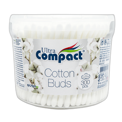 ყურის ჩხირი ცილინდრი /Compact/ 300 ც