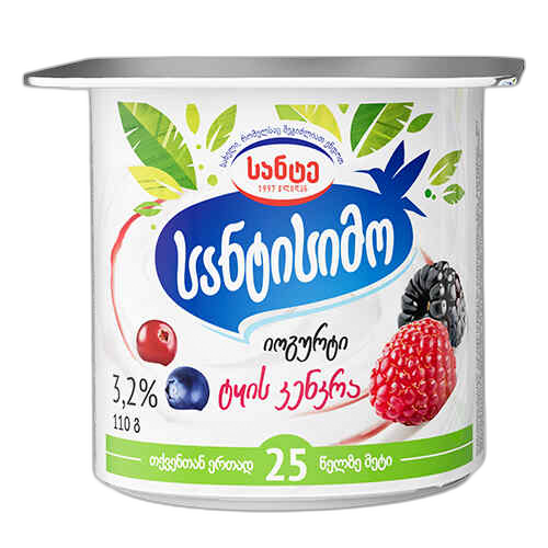იოგურტი ტყის კენკრით /სანტისიმო/ 110 გრ