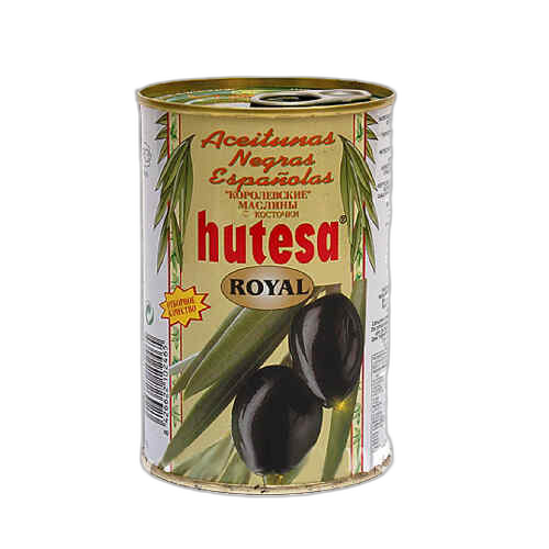 ზეთისხილი შავი სამეფო კურკიანი /ჰუტესა/  390გრ