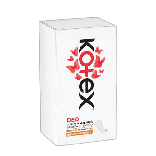 ჰიგიენური საფენი ყოველდღიური ლუქს ნორმალი დეო /კოტექს/ 50+10 ც