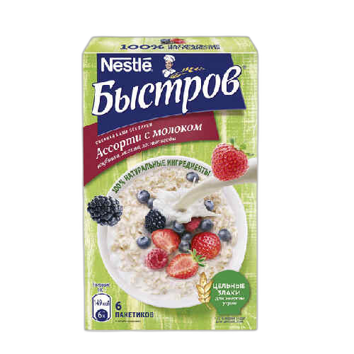 ბისტროვი ასორტი  შვრია რძით 116x240გ