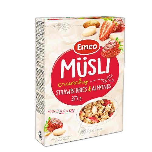 გრანოლა მარწყვი და ნუშით /Emco/ 375გ