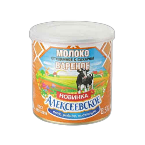 რძე  შესქელებული 8.5%  შაქრით მოხარშული /ალექსევსკოე/ 360გრ