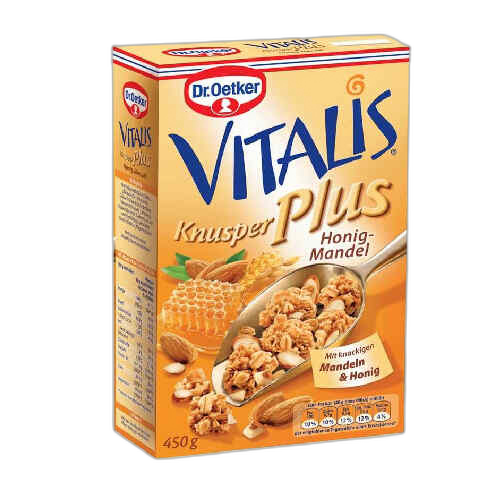 მიუსლი ნუშით და თაფლით /Vitalis/ 450 გრ
