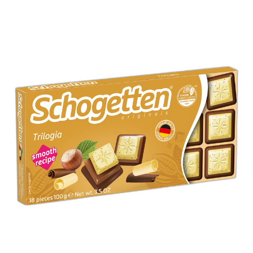 შავ-თეთრი შოკოლადის ფილა თხილით/შოგეტენი/100გრ