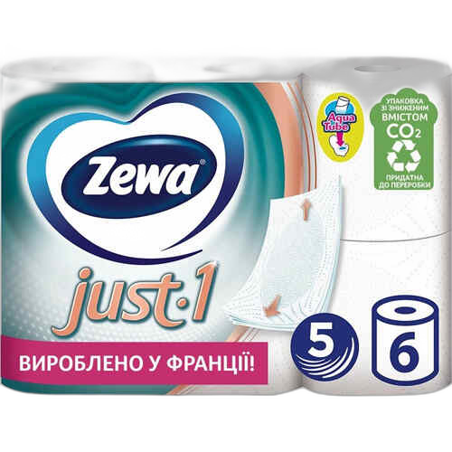 ტუალეეტის ქაღალდი / ZEWA /  თეთრი 6ც*5ფენა