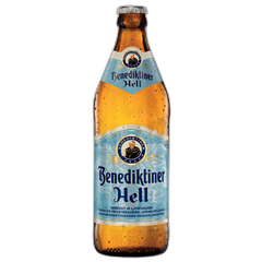ლუდი -  Benediktiner Hell - ბოთლი - 0.5L