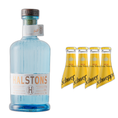 Summer pack - Halstons Gin 0,7 L + 4x Schweppes
