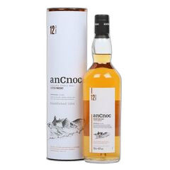 ერთალაოიანი შოტლანდიური ვისკი AnCnoc 12 წლიანი დაძველებით - 0.7L