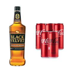 Black Velvet Toasted Caramel 1 L + 5x Coca-Cola (Classic/Zero)
