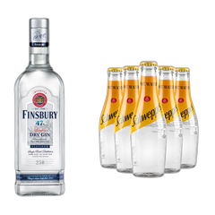 COMBO - Finsbury London Dry 1 L + 5x Schweppes