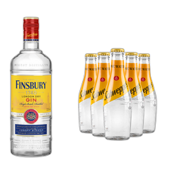 COMBO - Finsbury London Dry 0.7 L + 5x Schweppes