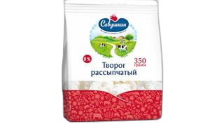 SAVUSHKIN ხაჭო ფხვიერი 9% 350გრ/4810268028908