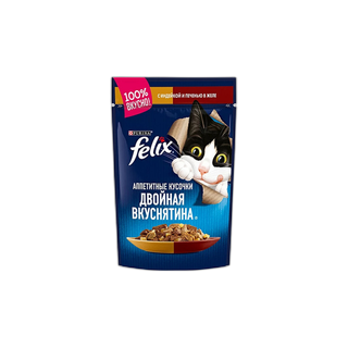 FELIX კატის ჟელე ინდაური&ღვიძლი 75გ/8445290149206