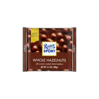 RITTER SPORT რძიანი შოკოლადი მთლიანი თხილით-100გ/4000417700001