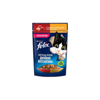FELIX კატის ჟელე ძროხის&ფრინველი 75გ/8445290149220