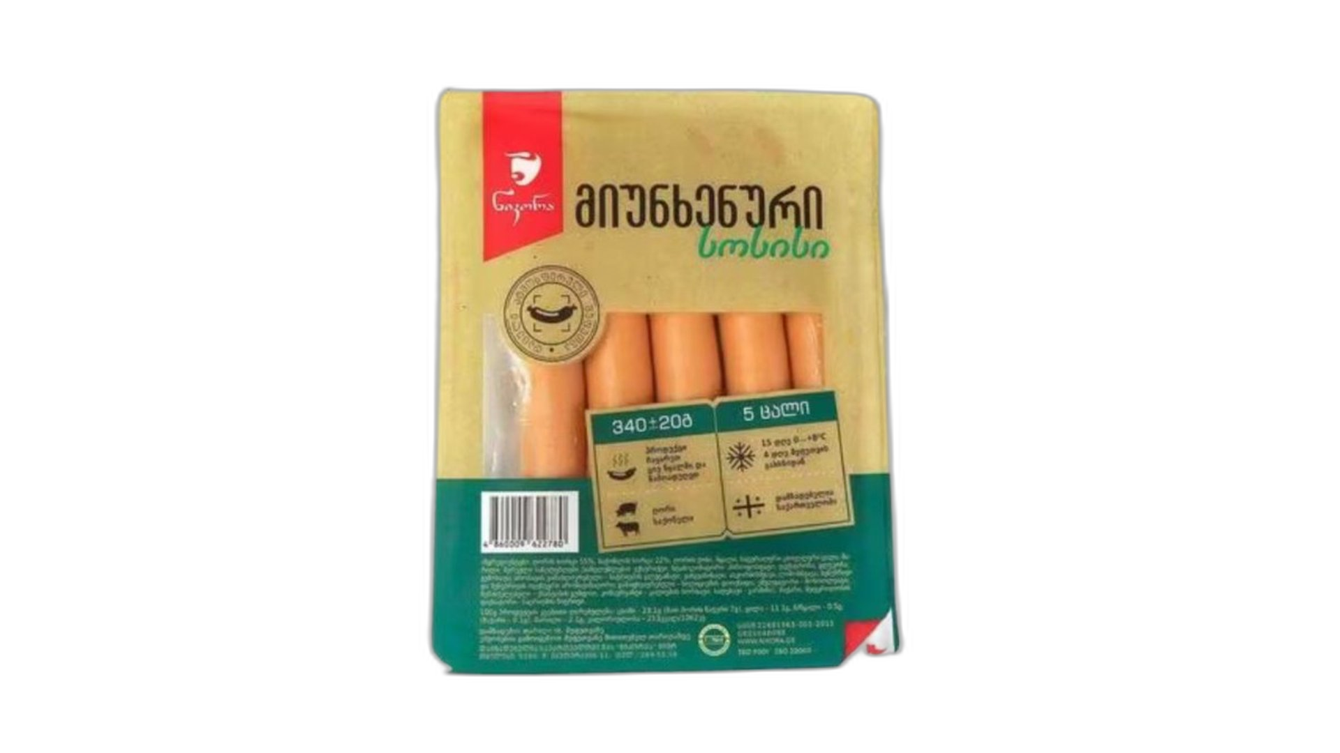 ნიკორა მიუნხენური სოსისი 340 გრ/4860009622780