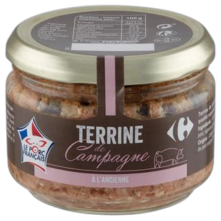 Carrefour ორიგინალი ფრანცუზული ღორის პაშტეტი 180 გრ