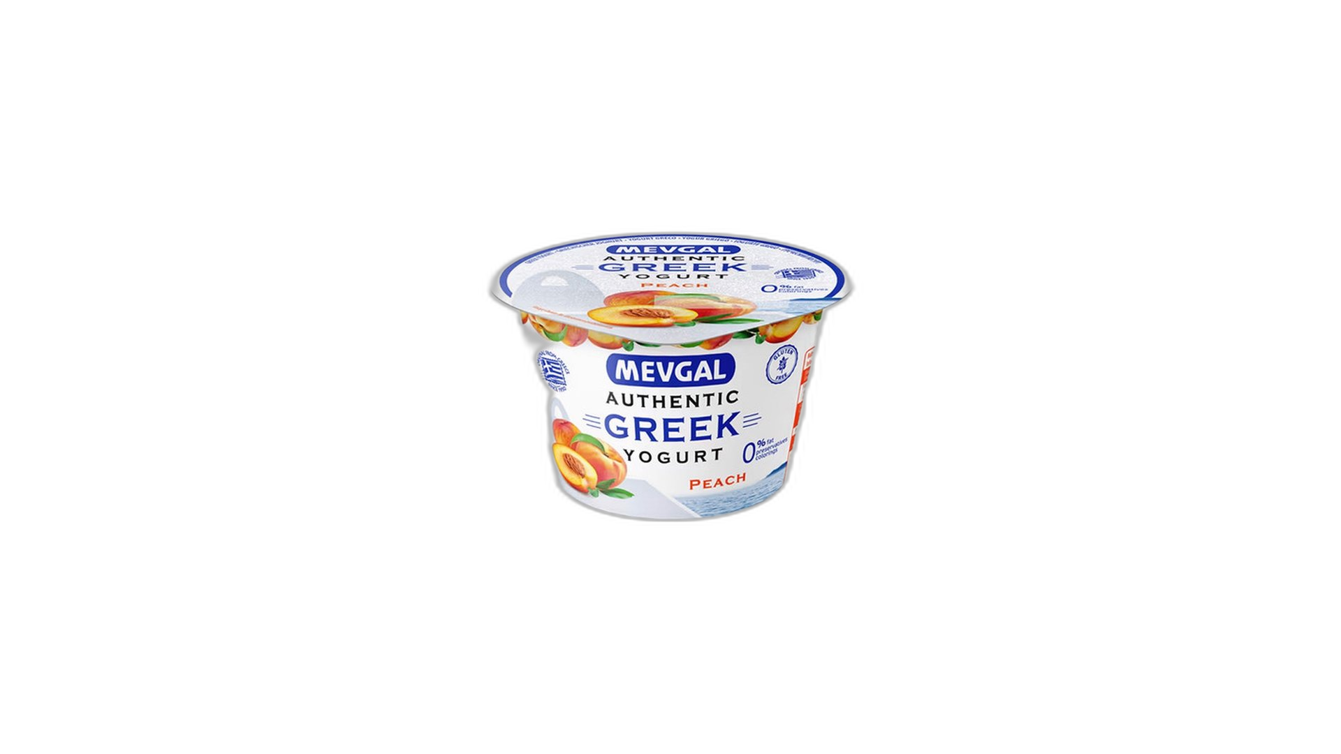 MEVGAL ბერძნული იოგურტი ატმით 0% 150გრ/5201083326734/5201083326734