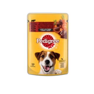 პედიგრი ძაღლის საკვები – საქონლის და ბატკნის ხორცი ჟელეში, 100 გ
