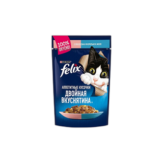 FELIX კატის ჟელე ორაგულ&კალმახ 75გ/8445290149268