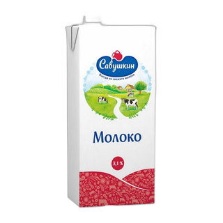 SAVUSHKIN რძე ულტრა პასტერიზებული 3.1%-1ლ/4810268024917