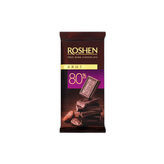 Roshen- შავი შოკოლადი Brut 80% 85გ/4823077632570