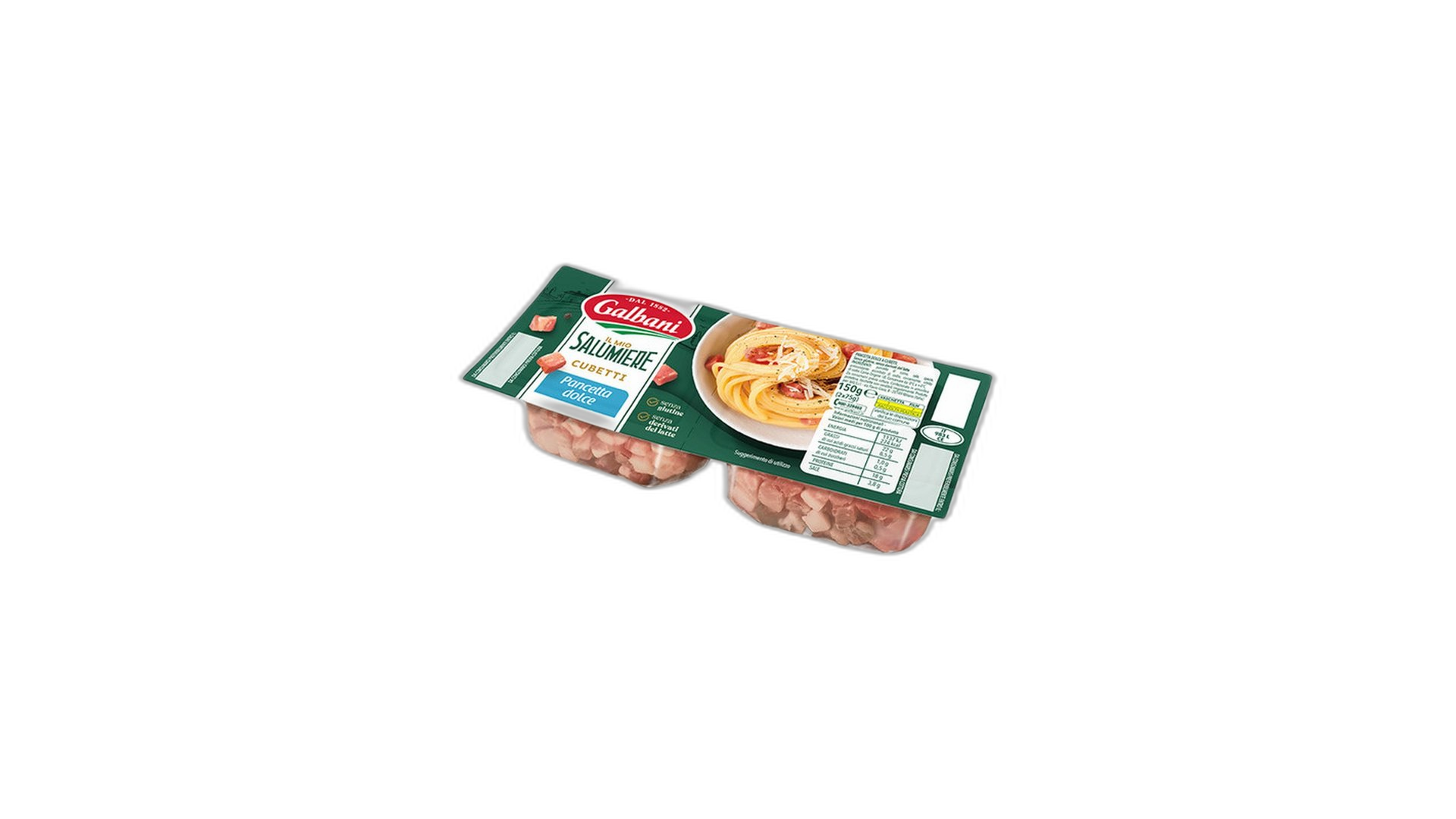 GALBANI ბეკონის ნაჭრები დოლჩე-150გრ/8000430680553