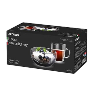ARDESTO ორკედლიანი ფინჯანი და ჯამი 1ც/684079972729