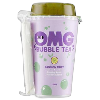 OMG Bubble Tea Verde მარაკუია და მწვანე ვაშლი 270 მლ
