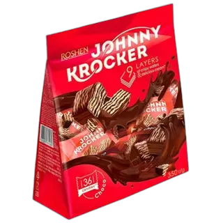 "Roshen"- ვაფლის კანფეტები "Johnny Krocker choco" 350გ