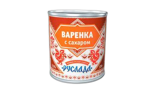 RUSLADA შესქელებული რძე შაქრით 8.5% 370გრ/4607109475065