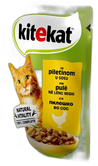 KITEKAT ქათამი სოუსში პაკეტში, 85 გ