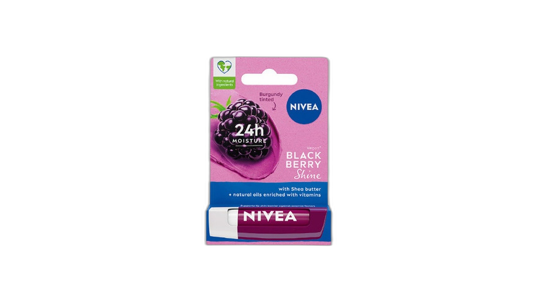 NIVEA ტუჩის ჰიგიენური ბალზამი მაყვალი 4.5მლ/9005800363066