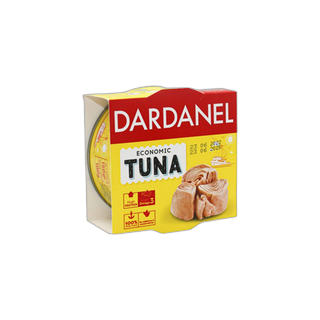 Dardanel- თევზის კონსერვი თინუსი მცენარეულ ზეთში "ეკონომიკი"140გ/8690559018971