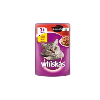 Whiskas 1+ lat Karma სრულპორციული კერძი ჟელეში საქონლის ხორცით 85 გრ