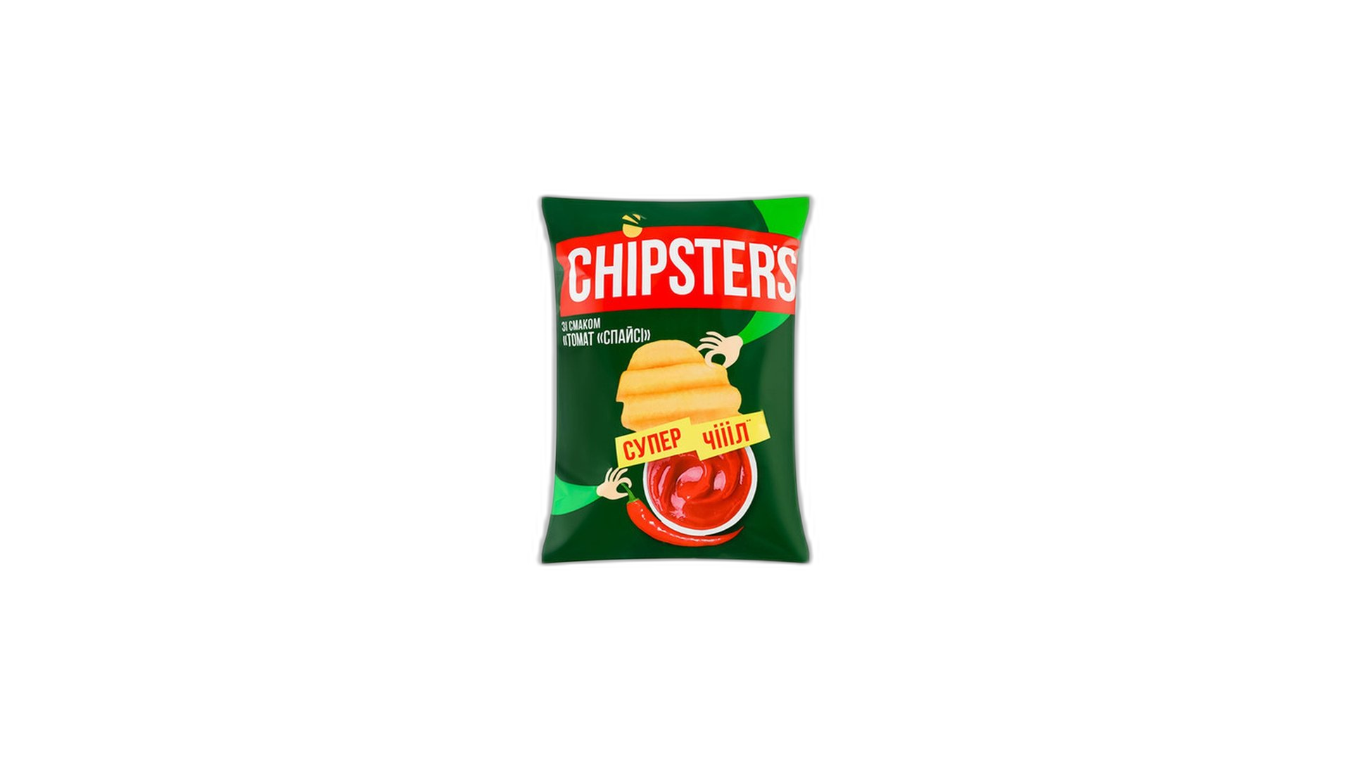 CHIPSTERS ჩიფსი კარტოფილის ცხარე-100გრ/4820182746420