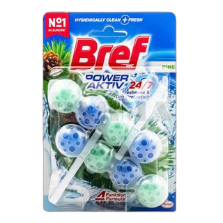 ტუალეტის ბლოკი Bref Strength-Active კონიფერული freshness, 2x50g