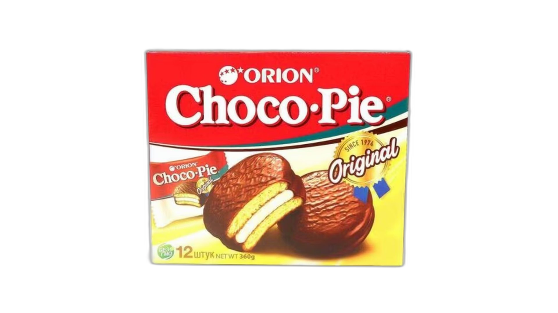 ორიონ ჩოკო პაი ორცხობილა მარშმელოუს შიგთავსით 12 ც 360 გრ/4607084351385 1ც