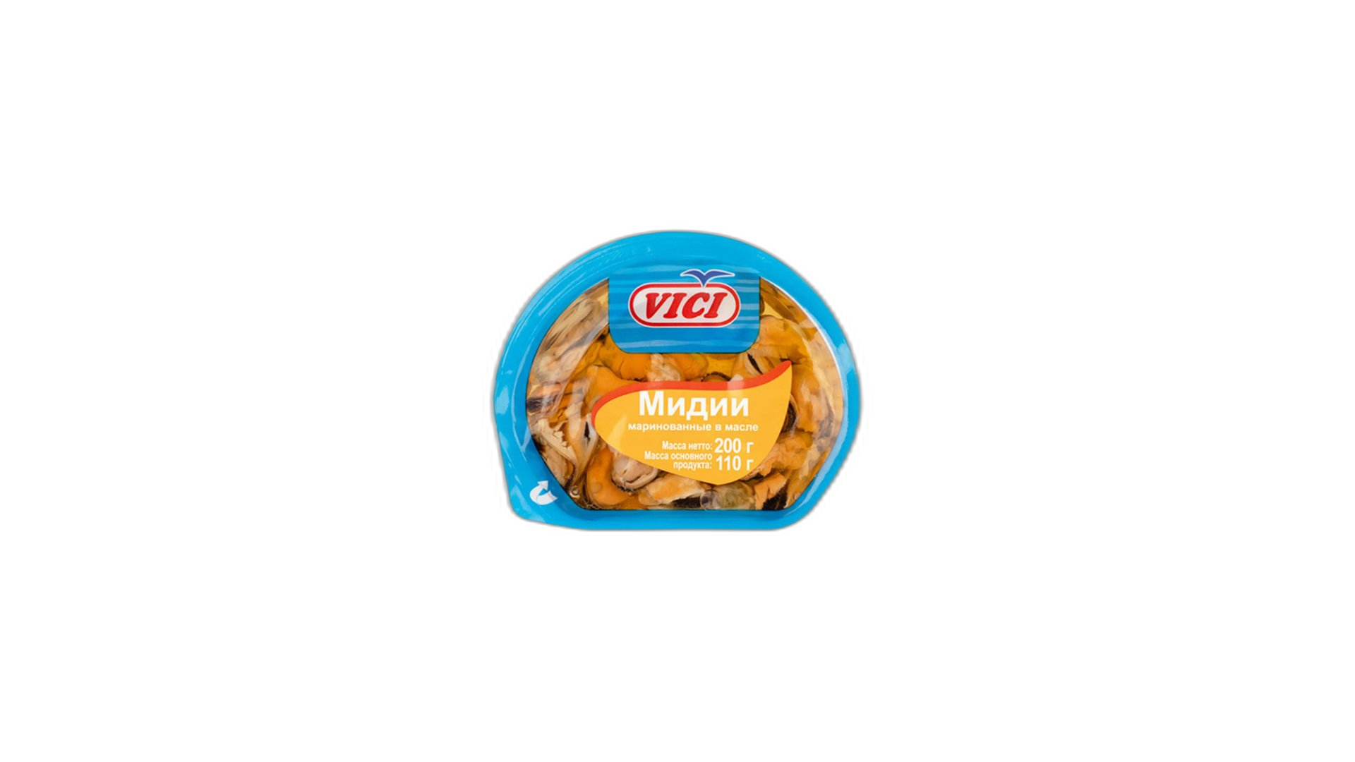 ვიჩი/VICI მიდიები მარინადი ზეთში 200 გრ/4770190080354